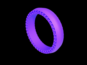 Solid eternity convex ring with stone Modelo de Impressão 3D