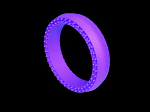 Solid eternity convex ring with stone 3D Print Model