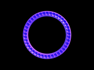 Solid eternity convex ring with stone Modelo de Impressão 3D