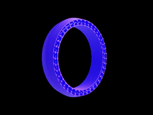 Solid eternity convex ring with stone 3D Print Model