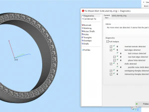 Solid eternity convex ring with stone 3D Print Model