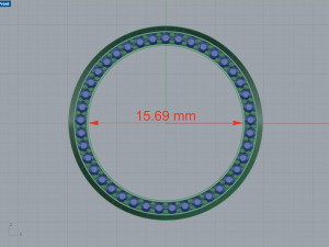 Solid eternity convex ring with stone Modelo de Impressão 3D