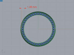 Solid eternity convex ring with stone Modelo de Impressão 3D