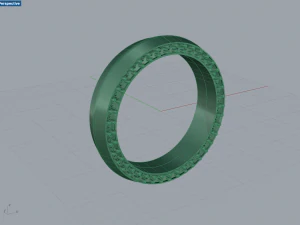 Solid eternity convex ring with stone 3D Print Model
