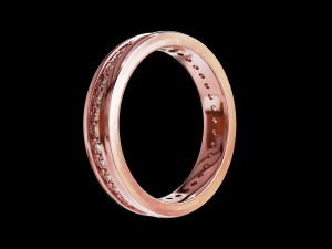 Eternity band classic ring with stone 3D 打印模型