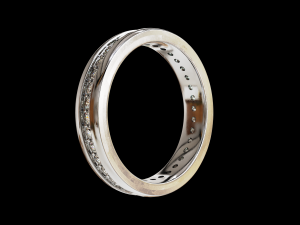 Eternity band classic ring with stone 3D 打印模型
