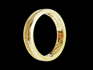 Eternity band classic ring with stone 3D 打印模型
