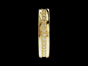 Eternity band classic ring with stone 3D 打印模型