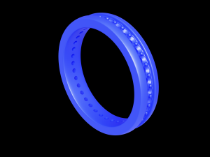 Eternity band classic ring with stone 3D 打印模型