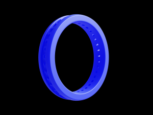 Eternity band classic ring with stone 3D 打印模型