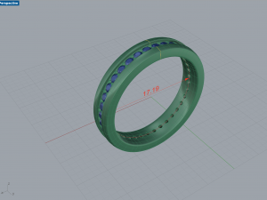 Eternity band classic ring with stone 3D 打印模型