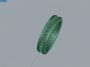 Eternity band classic ring with stone 3D 打印模型