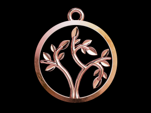 Tree of Life round classic pendant 3D Print Model