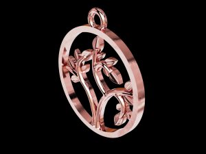 Tree of Life round classic pendant 3D Print Model