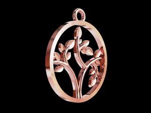 Tree of Life round classic pendant 3D Print Model