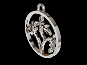 Tree of Life round classic pendant 3D Print Model