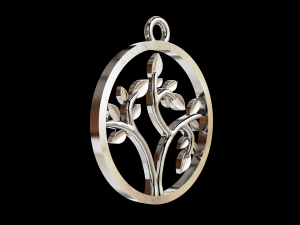 Tree of Life round classic pendant 3D Print Model