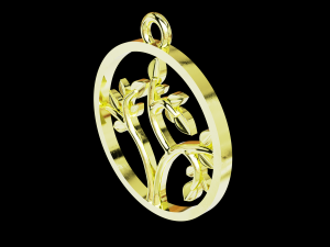 Tree of Life round classic pendant 3D Print Model