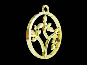 Tree of Life round classic pendant 3D Print Model