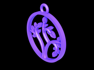 Tree of Life round classic pendant 3D Print Model