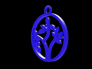 Tree of Life round classic pendant 3D Print Model