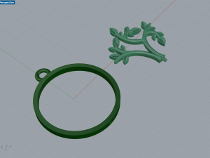 Tree of Life round classic pendant 3D Print Model