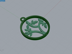 Tree of Life round classic pendant 3D Print Model