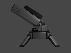 Sci-fi Turret 3D 模型