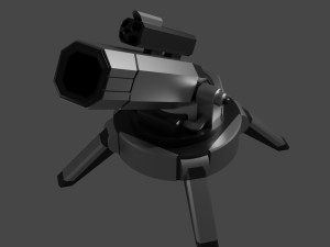 Sci-fi Turret 3D 模型