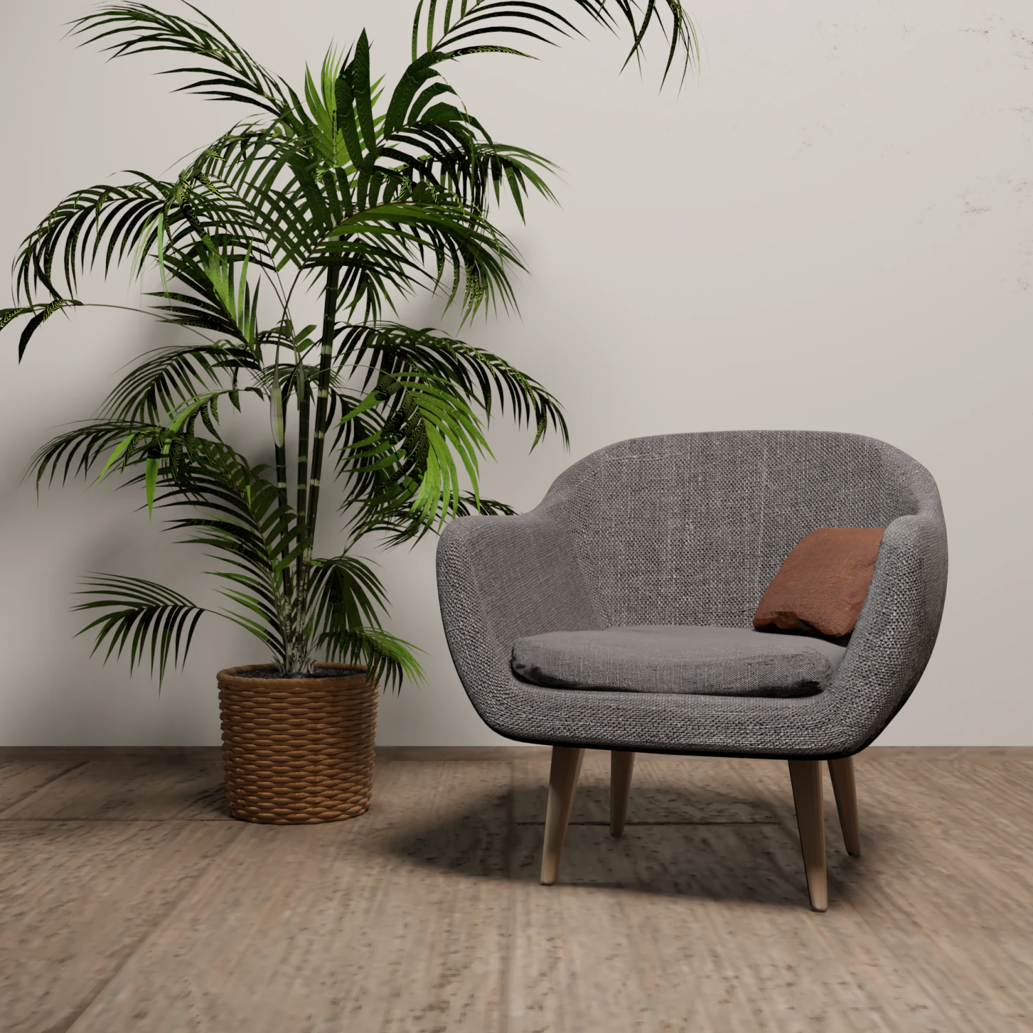 Modern Armchair 3D Model .c4d .max .obj .3ds .fbx .stl .blend 