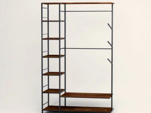 金属和木质架子 3D 模型