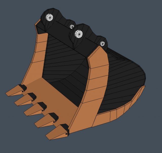 Excavator bucket 3D-Modell .c4d .max .obj .3ds .fbx .stl .blend 