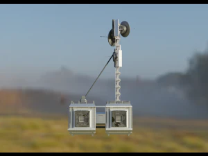 Scientific station with radio tower 3D Model