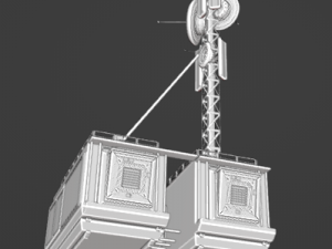 Scientific station with radio tower Model 3D