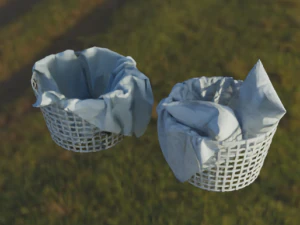 Bettw&auml;schebild 3D Modell