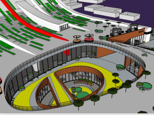 Public space Modello 3D