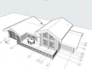 Wood house 3D 모델