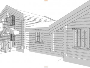 Wood house 3D 모델