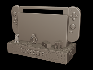 MINECRAFT DOCK NINTENDO SWITCH Model Cetak 3D