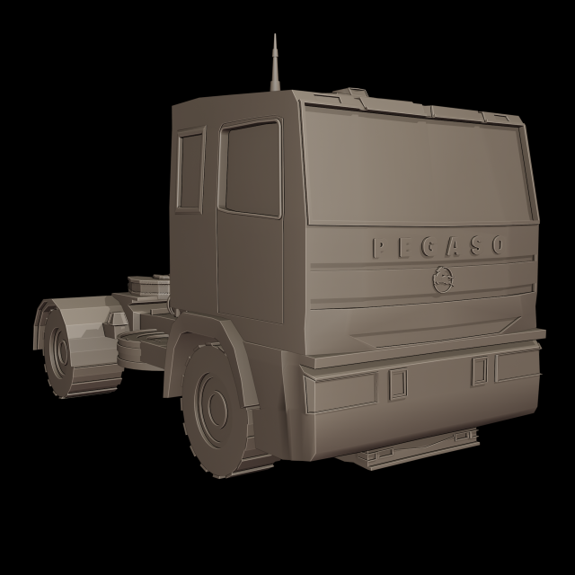 TRUCK WITH TRAILER AND FUNCTIONAL WHEELS 3D Print Model .c4d .max .obj .3ds .fbx .stl .blend