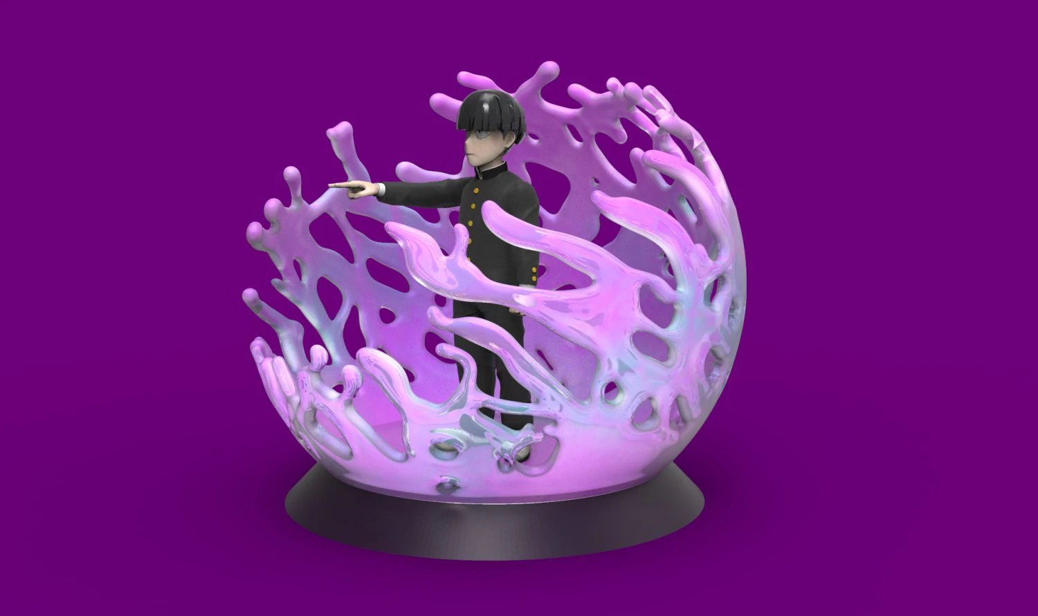 FIGURA DE SHIGEO KAGEYAMA - MOB DEL ANIME MOB PSYCHO 100 Modelo de impresión 3D .c4d .max .obj .3ds .fbx .stl .blend 