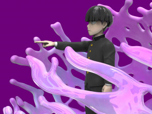 FIGURA DE SHIGEO KAGEYAMA - MOB DEL ANIME MOB PSYCHO 100 Modèles 3D en vedette