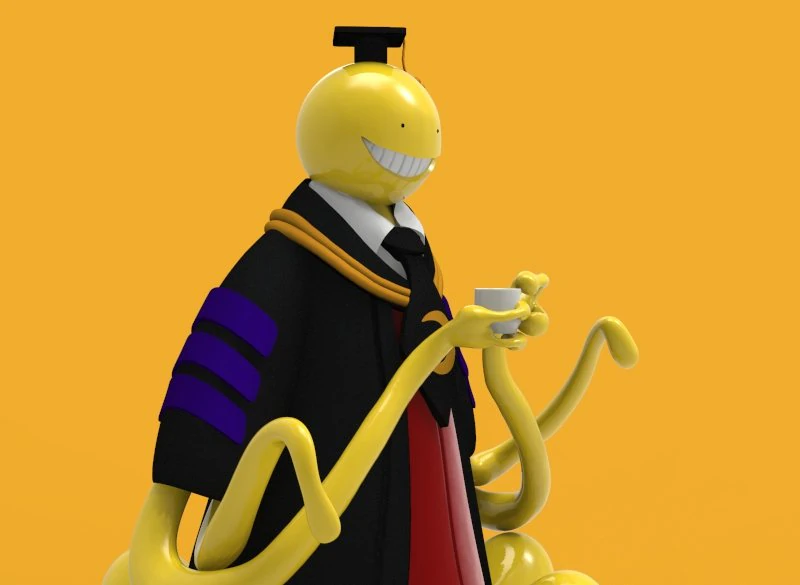 FIGURA DE KOROSENSEI DEL ANIME ASSASSINATION CLASSROOM - ANSATSU KYOUSHITSU 3D Print Model .c4d .max .obj .3ds .fbx .stl .blend 