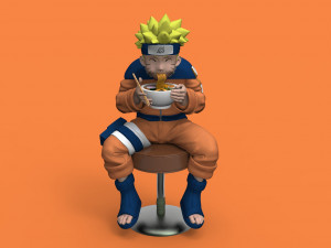 FIGURA NARUTO COMIENDO RAMEN 3D Принт Модель