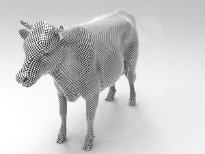 White Cow - Rigged - Animated 3D Model