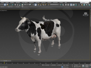 White Cow - Rigged - Animated 3D Model