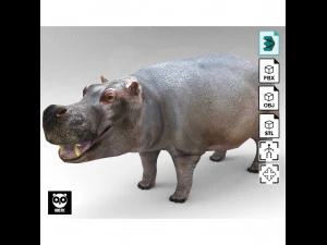 Hipop&oacute;tamo - Aparejado Modelo 3D