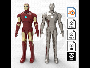 Iron Man - Base Mesh 3D Model