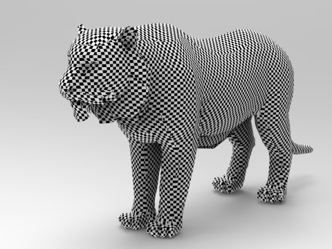 Tiger - Run style - Rigged - Animated 3D Model