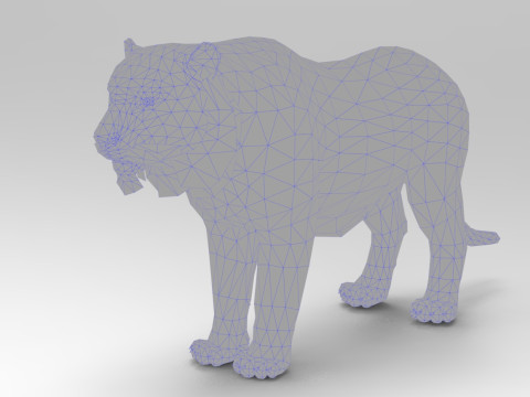 Tiger - Run style - Rigged - Animated 3D Model